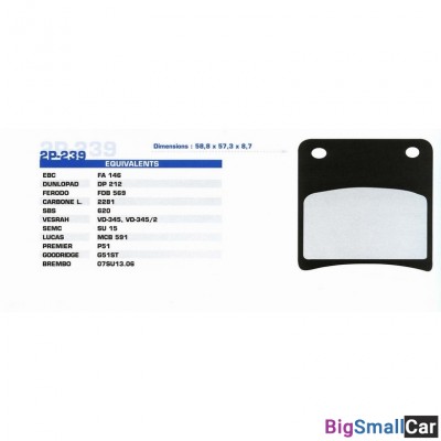 Тормозные колодки Nissin 2P-239NS