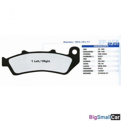 Тормозные колодки Nissin 2P-258ST