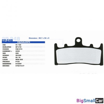 Тормозные колодки Nissin 2P-248NS