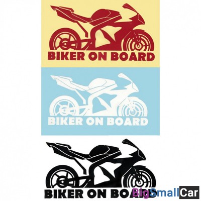 Наклейки CRAZY IRON на авто Biker on Board black 601
