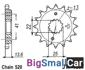 Звезда ведущая JT JTF1307.15RB