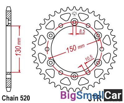 Звезда ведомая JT JTR245/3.42