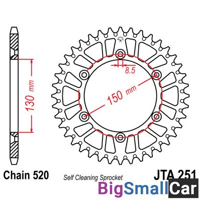 Звезда ведомая JT JTA251.48