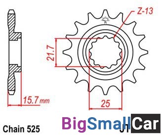 Звезда ведущая JT JTF1535.15RB
