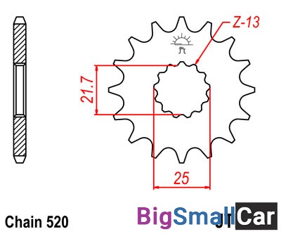 Звезда ведущая JT JTF565.15RB