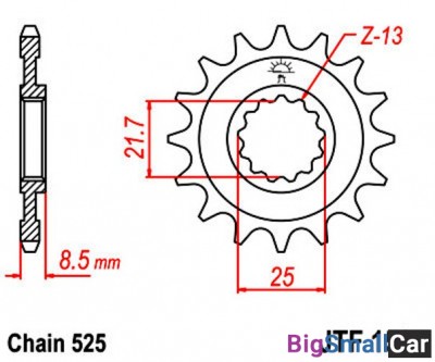 Звезда ведущая JT JTF1537.15RB