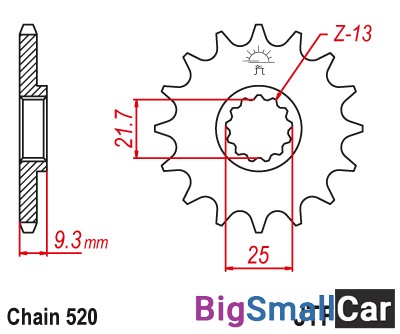 Звезда ведущая JT JTF1539.14RB