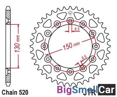 Звезда ведомая JT JTR245/2.42