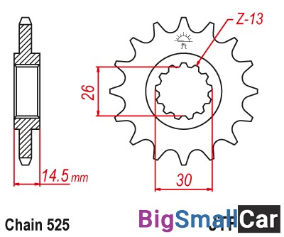 Звезда ведущая JT JTF1332.14 - купить Твердилово