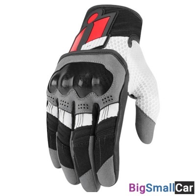 Перчатки ICON OverLord short red M 3301-3137