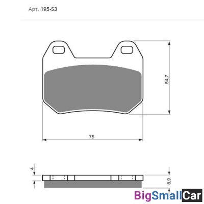 Тормозные колодки GOLDfren S3 195 19604
