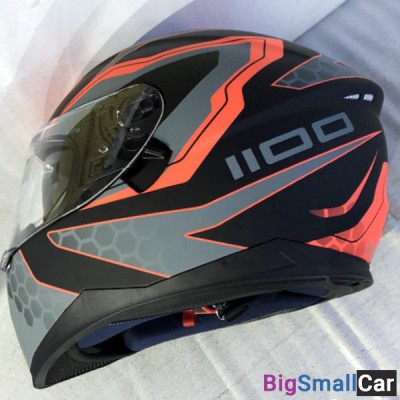 Шлем IXS HX1100 2.2 blk.matt/wh/red L X14082-M32-L