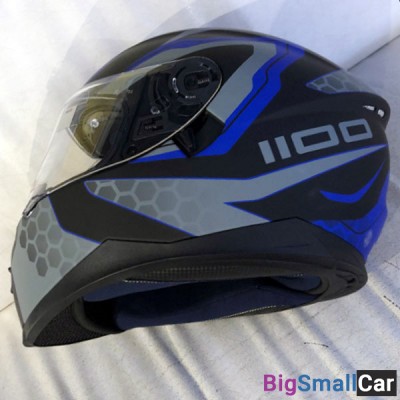 Шлем IXS HX1100 2.2 blk.matt/wh/blue L X14082-M34-L