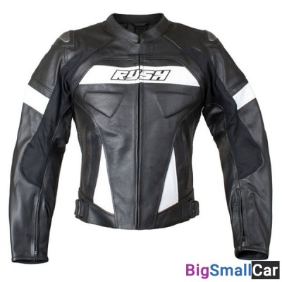 Куртка кожа RUSH Cyborg blk/white L 31-04525