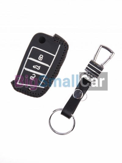 Чехол Для Ключа Volkswagen, Skoda, Seat (Брелок) String Цвет Кожи Черный bgt1127 - купить Твердилово